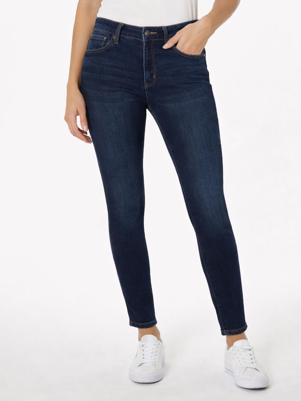 Kancan Dark Wash Skinny Jeans Mid Rise Stretch Womens Size 29